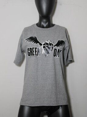 Vintage 2006 Green Day American Idiot Band Tee Cinder Block Medium Gray
